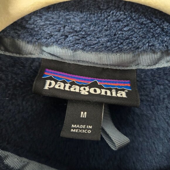 Patagonia Blue Re-Tool Snap-T Pullover Fleece Jacket Fall Women's Size Medium - Picture 9 of 12